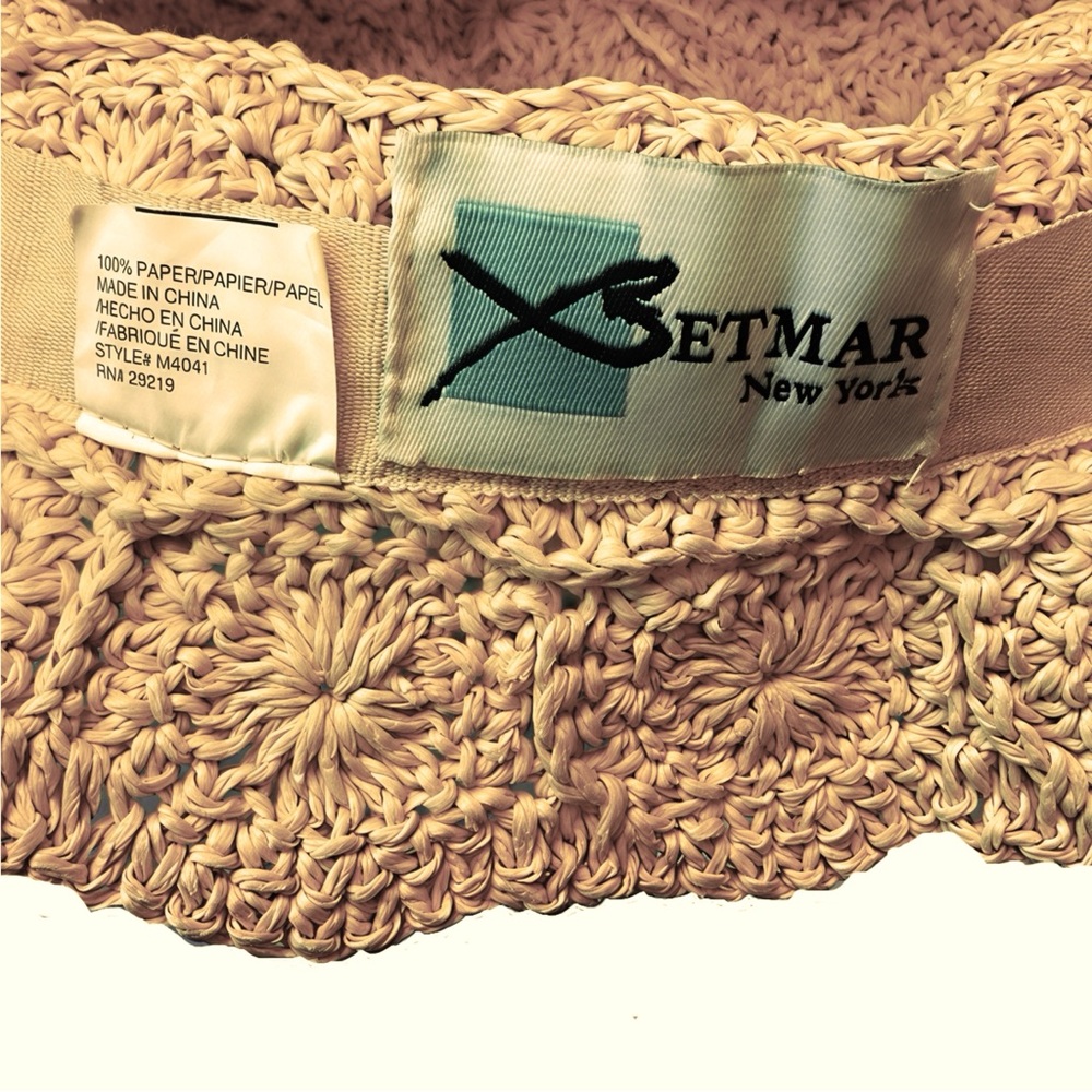 Y2K BETMAR NEW YORK PAPER Bucket Hat Beach Sun Trendy - Picture 14 of 16
